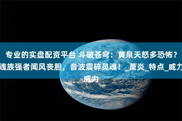 专业的实盘配资平台 斗破苍穹：黄泉天怒多恐怖？魂族强者闻风丧胆，音波震碎灵魂！_萧炎_特点_威力