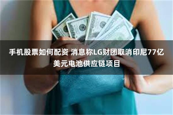 手机股票如何配资 消息称LG财团取消印尼77亿美元电池供应链项目
