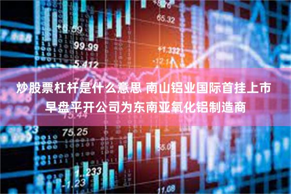 炒股票杠杆是什么意思 南山铝业国际首挂上市 早盘平开公司为东南亚氧化铝制造商