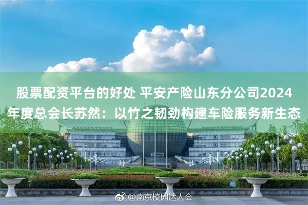 股票配资平台的好处 平安产险山东分公司2024年度总会长苏然：以竹之韧劲构建车险服务新生态