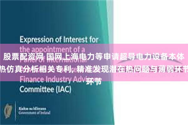 股票配资网 国网上海电力等申请超导电力设备本体热仿真分析相关专利, 精准发现潜在热问题与薄弱环节
