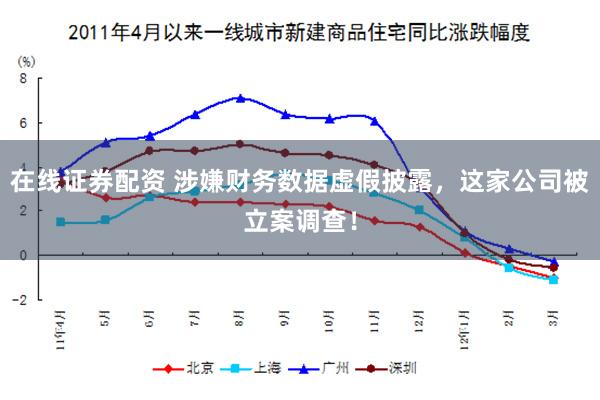 在线证券配资 涉嫌财务数据虚假披露，这家公司被立案调查！